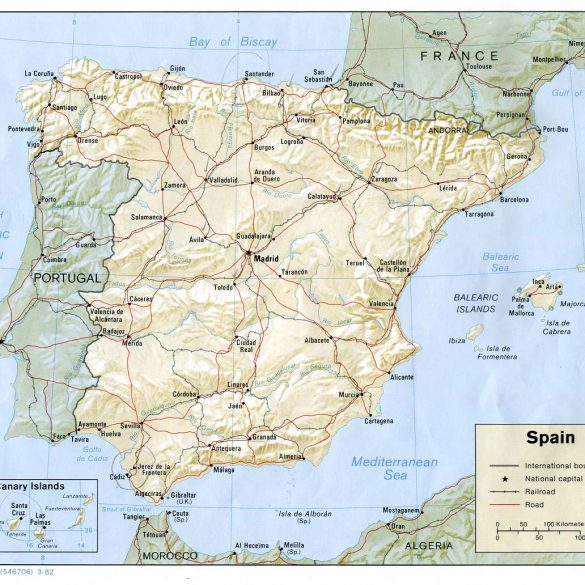 Kart Over Spania - Finn Frem På Reisen