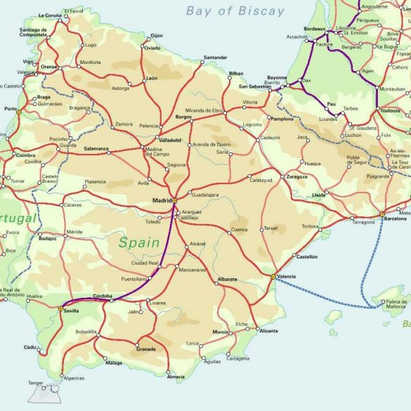 Kart Over Spania - Finn Frem På Reisen